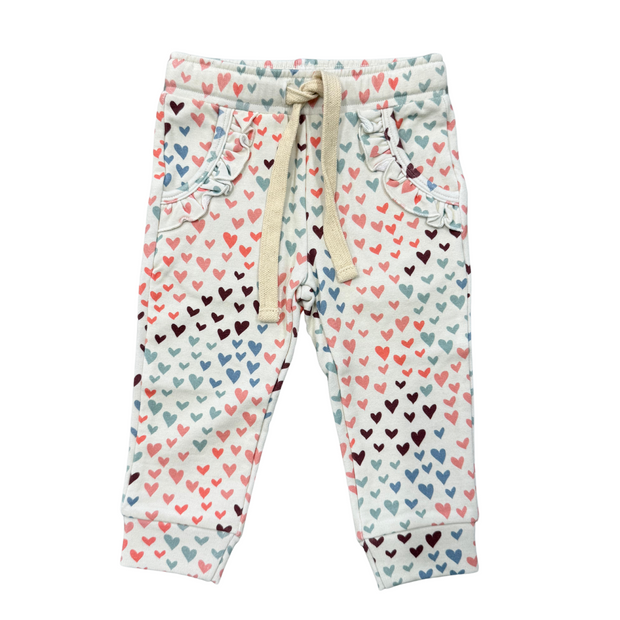 Girl's Joggers- Rainbow Hearts by Babysprouts