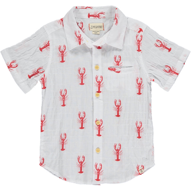 MAUI Red Lobster Print Shirt by Me & Henry