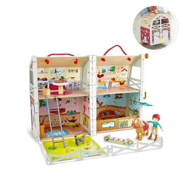 Pony Ranch Barn Stable Club Playset Doll House by Hape