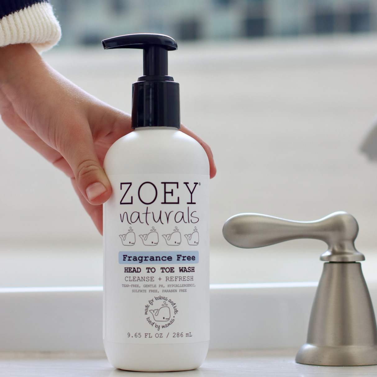 Fragrance Free Head To Toe Wash by Zoey Naturals