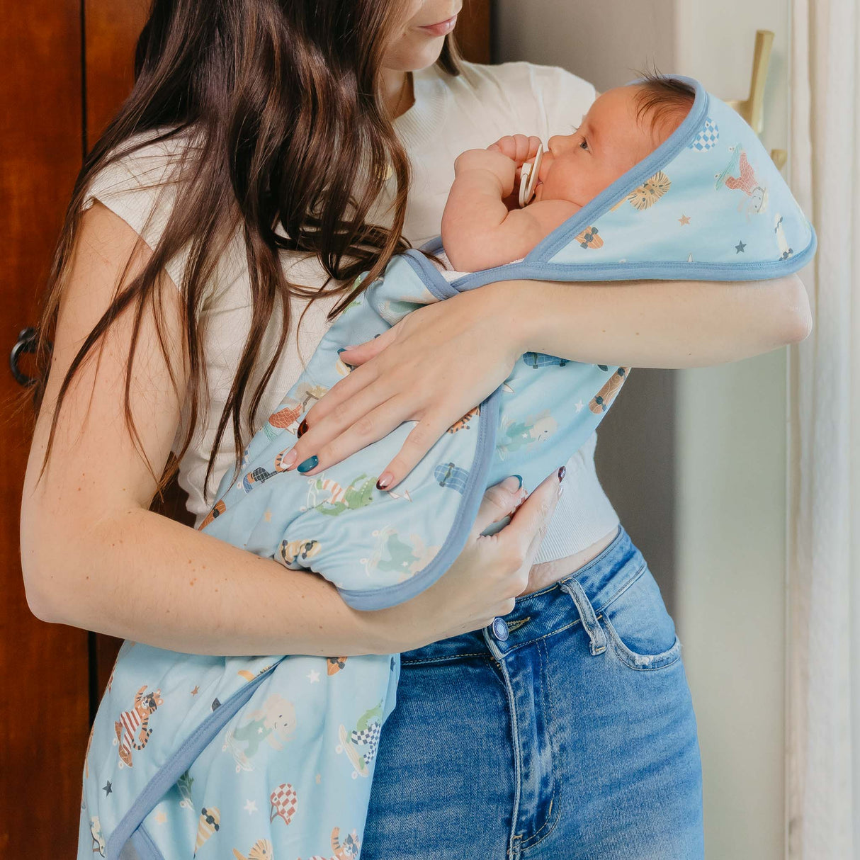 Premium Baby Knit Hooded Towel- Tanner by Copper Pearl