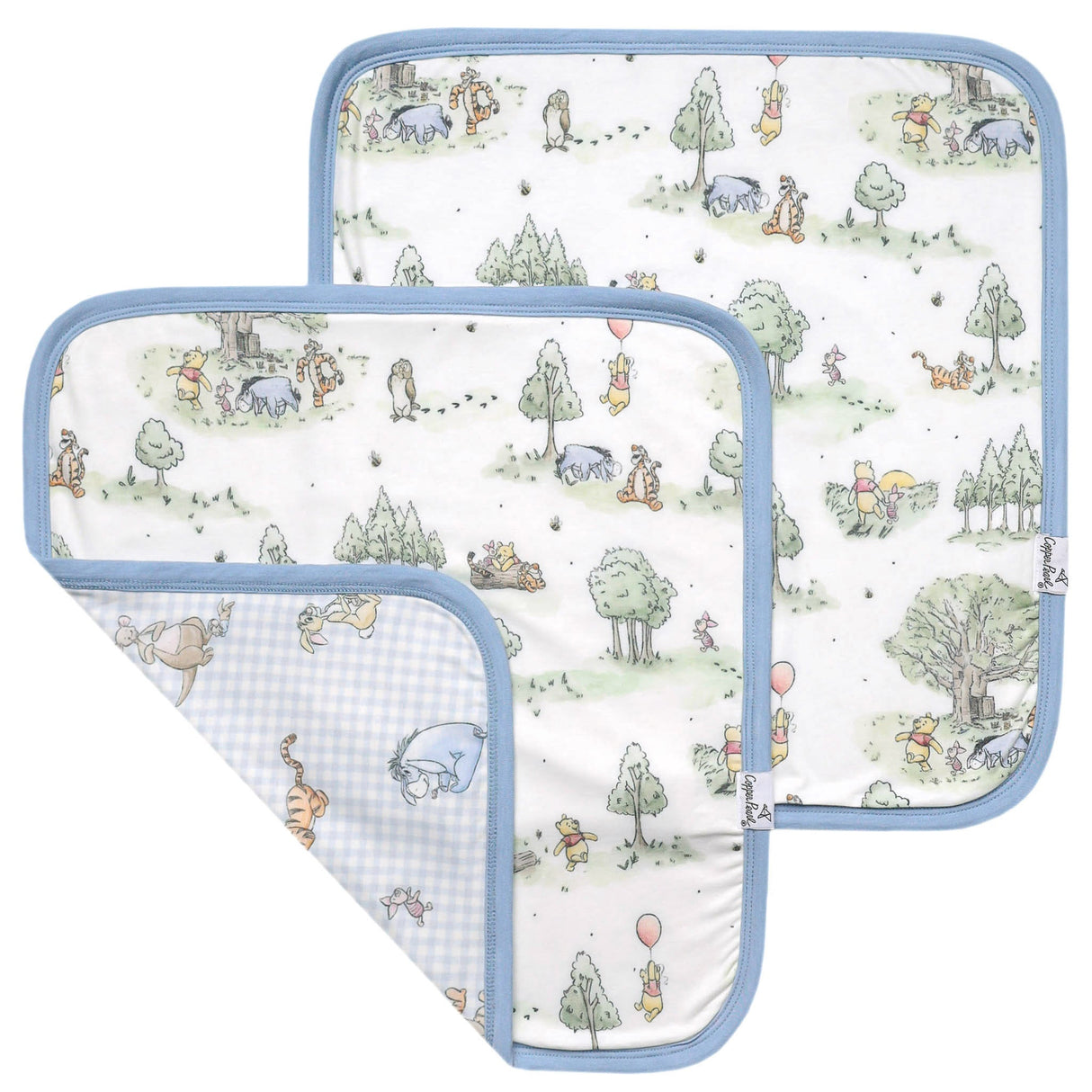 Three-Layer Security Blanket Set in Hundred Acre Wood by Copper Pearl