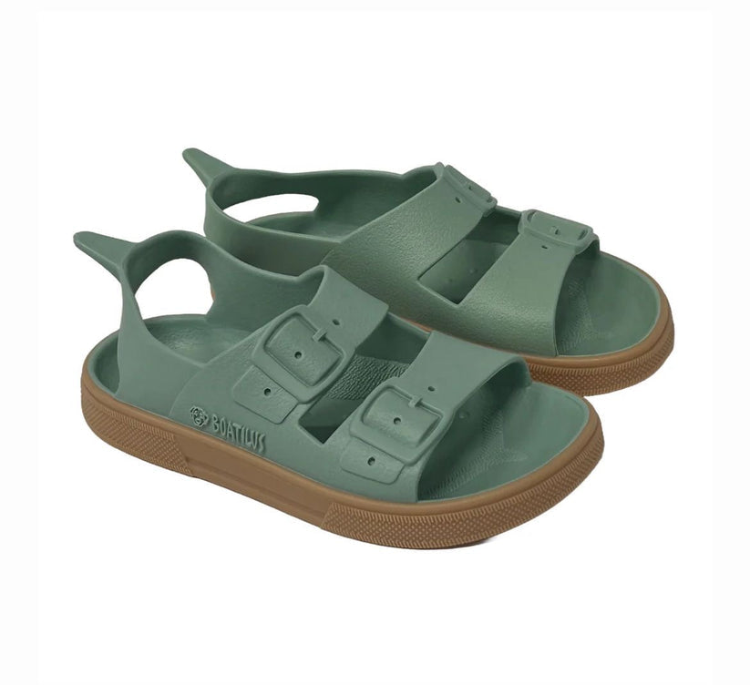Irky Sandals- Pastel Green Beige by Boatilus
