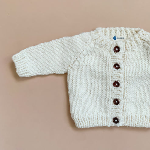 Classic Cardigan, Cream by The Blueberry Hill