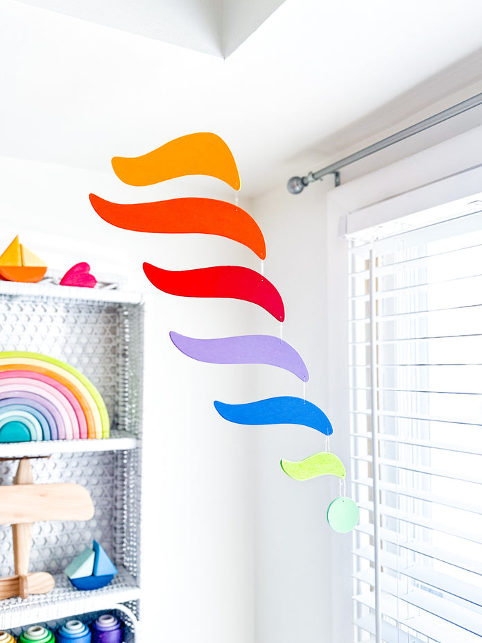 Rainbow Harmony Wings Mobile - Magic Wood by Grimms