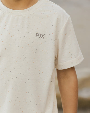 cove essential tee || natural speckle by PLAY X PLAY