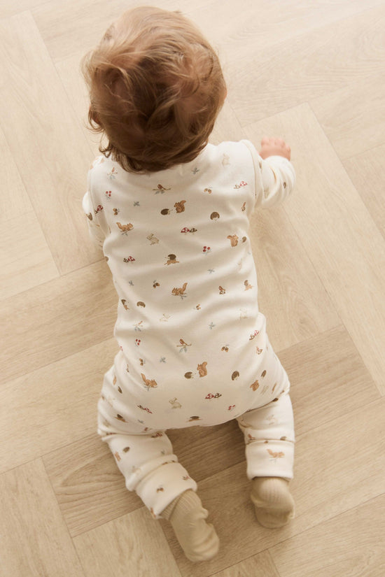 Organic Cotton Reese Zip Onepiece - Forest Gathering by Jamie Kay