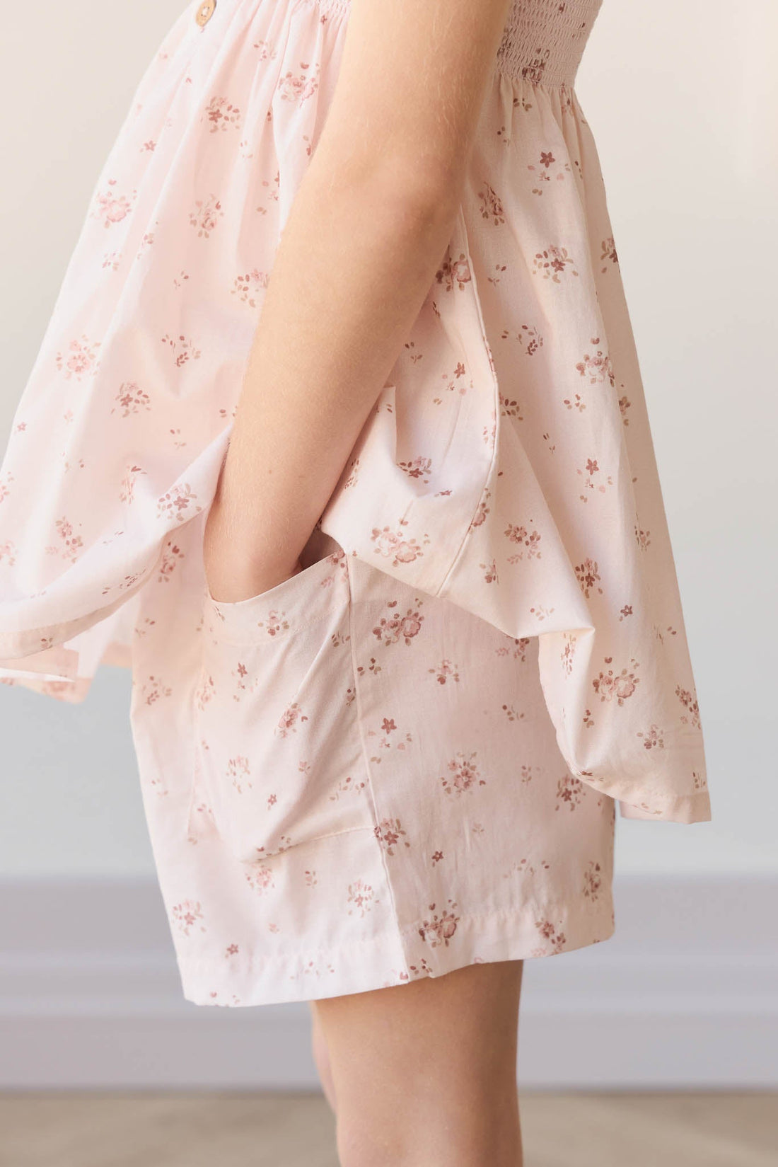 Organic Cotton Emelia Short - Petite Fleur Soft Peony by Jamie Kay