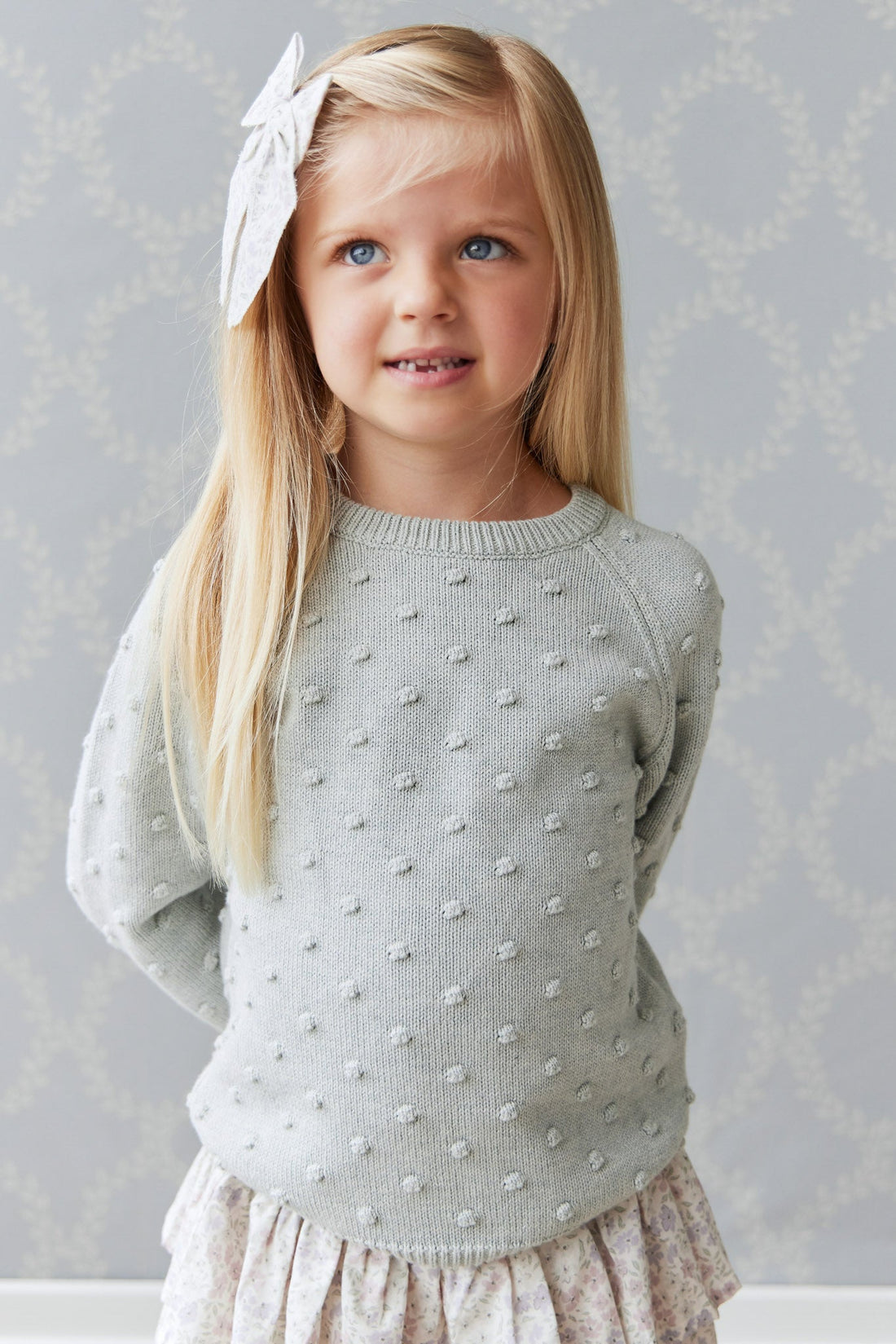Dotty Knit Jumper - Ocean Spray Marle by Jamie Kay