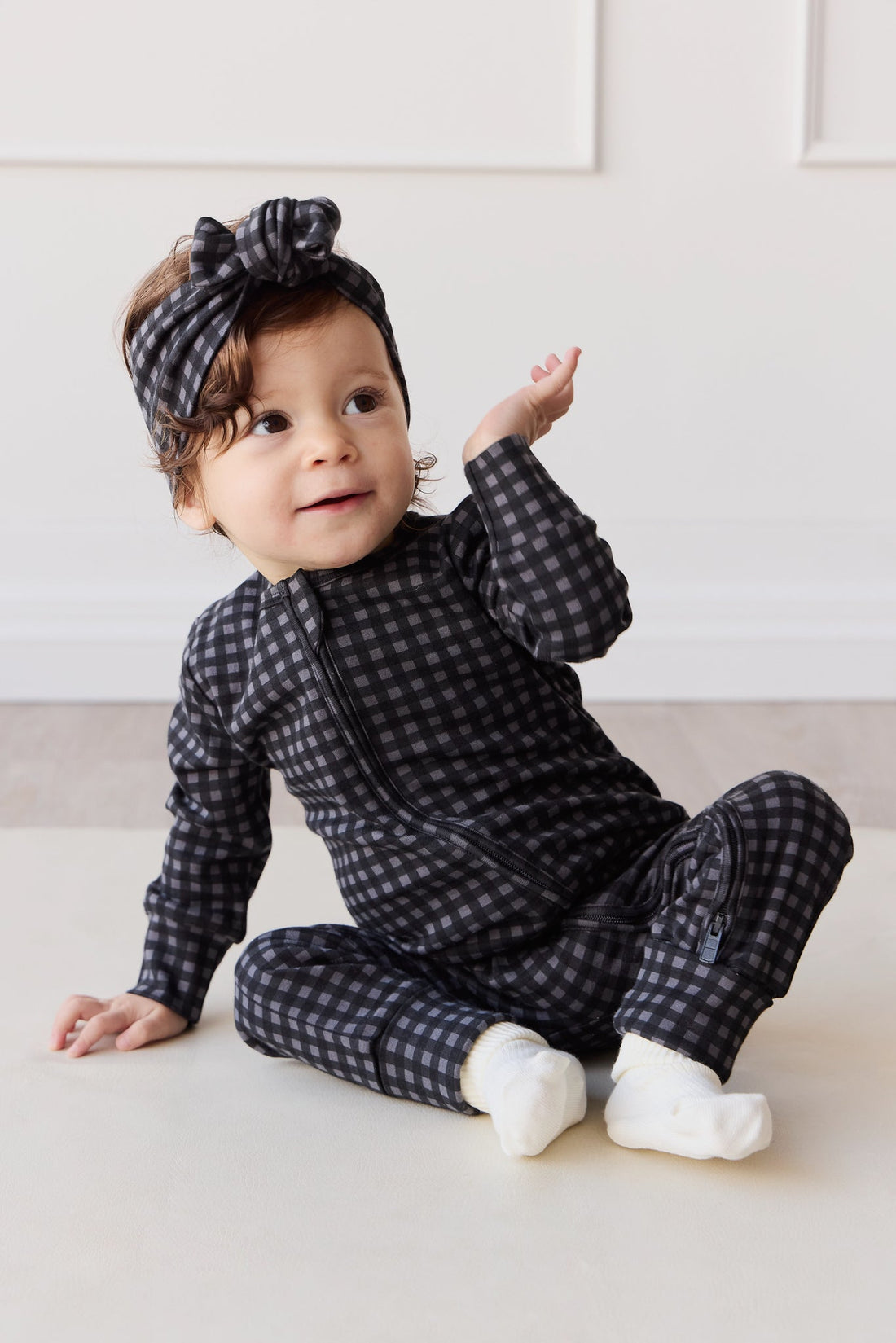Organic Cotton Frankie Onepiece - Gingham Night by Jamie Kay