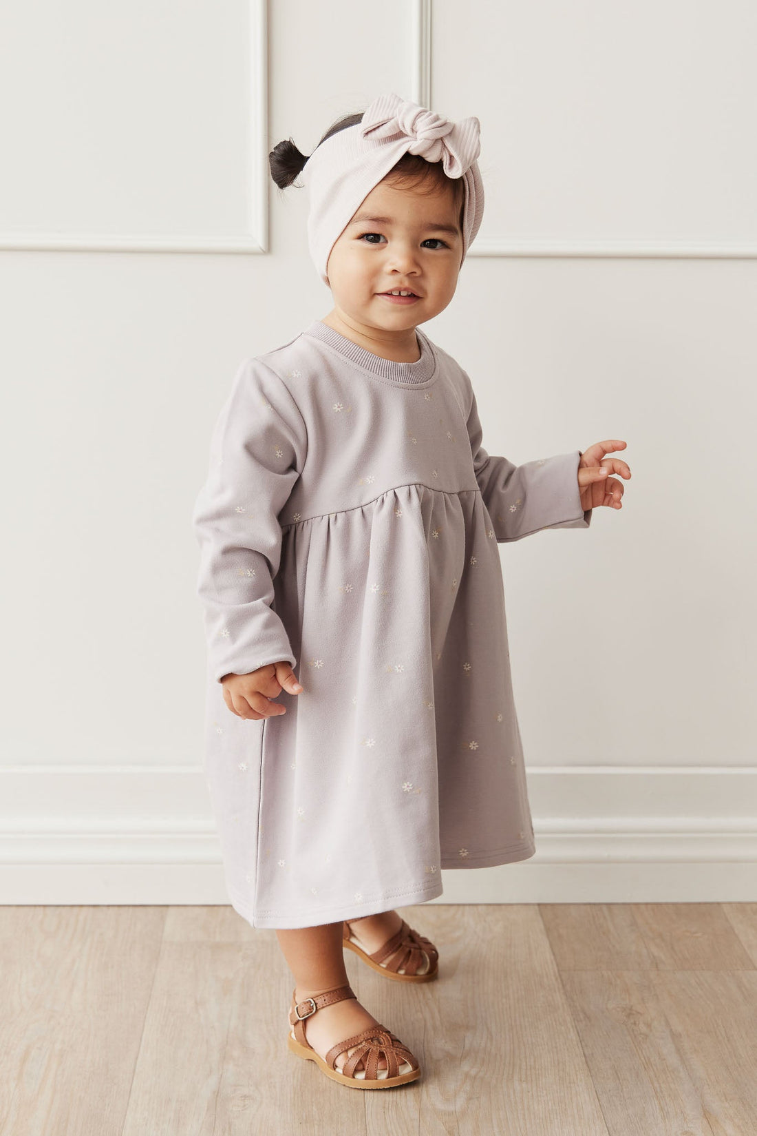 Organic Cotton Charlotte Dress - Annie Ditzy Violet Ice by Jamie Kay