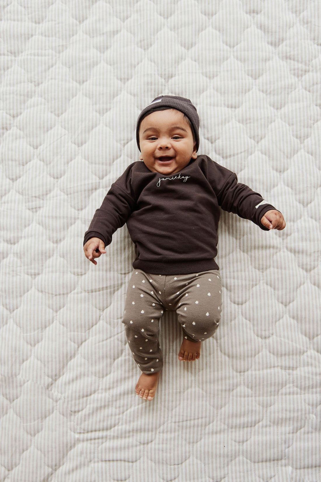 Organic Cotton Damien Sweatshirt - Dark Chocolate by Jamie Kay