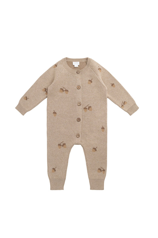 Easton Onepiece - Forest Acorns Cashew Marle by Jamie Kay