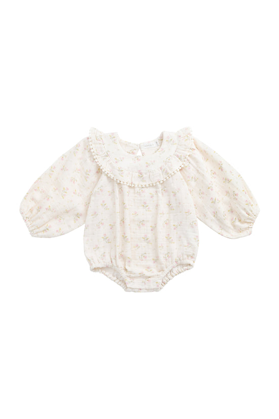 Organic Cotton Muslin Malia Playsuit- Emelia Pink by Jamie Kay
