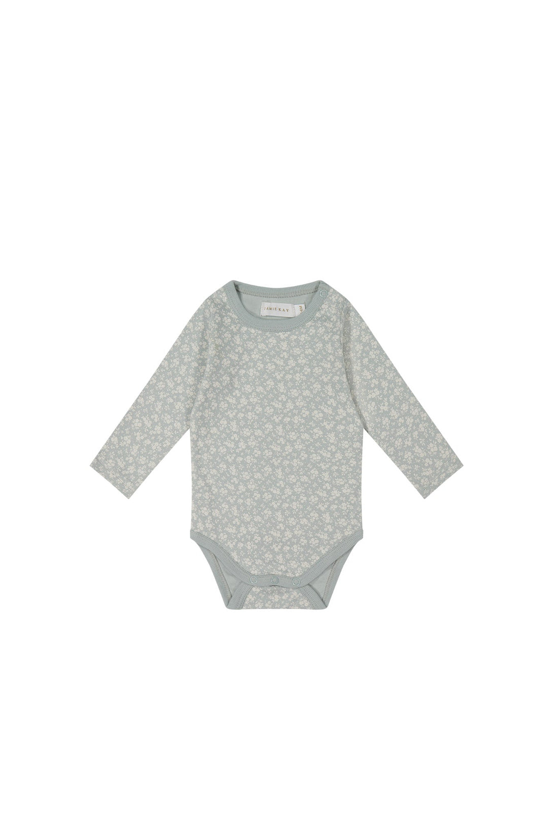 Organic Cotton Long Sleeve Bodysuit - Rosalie Fields Bluefox by Jamie Kay