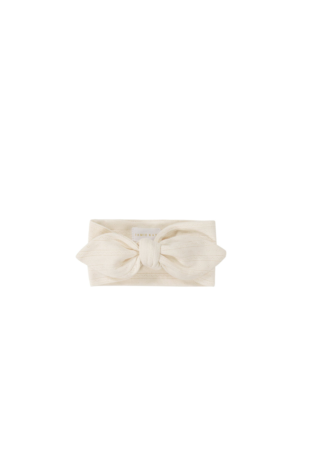 Organic Cotton Pointelle Headband - Natural by Jamie Kay