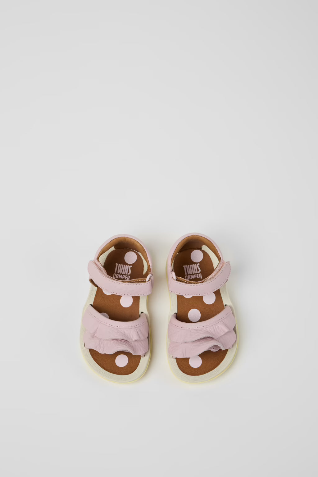 Twins- Pink Leather Sandals by Camper Shoes