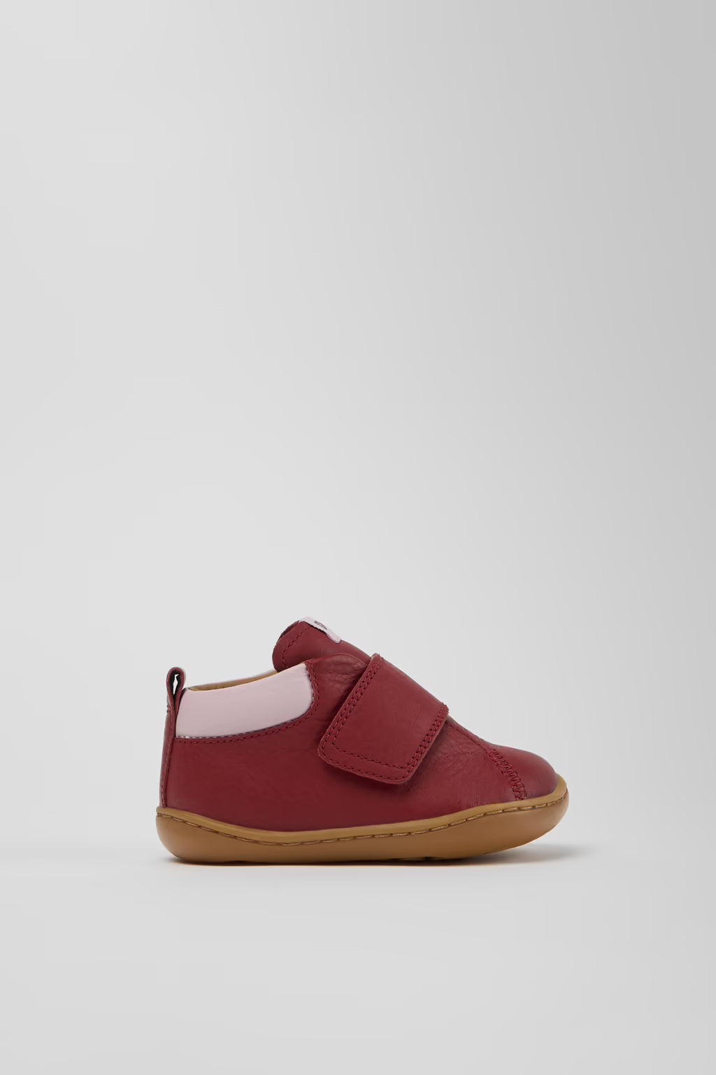 Peu Burgundy + Pink Leather Ankle Boots by Camper Shoes