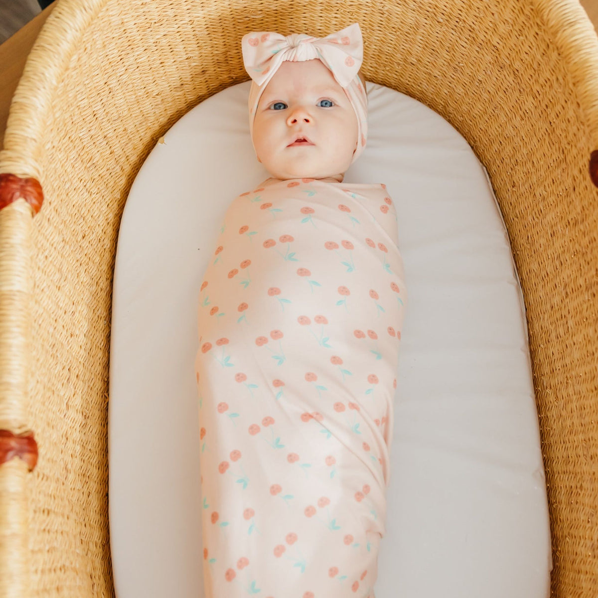 Knit Swaddle Blanket- Cheery by Copper Pearl