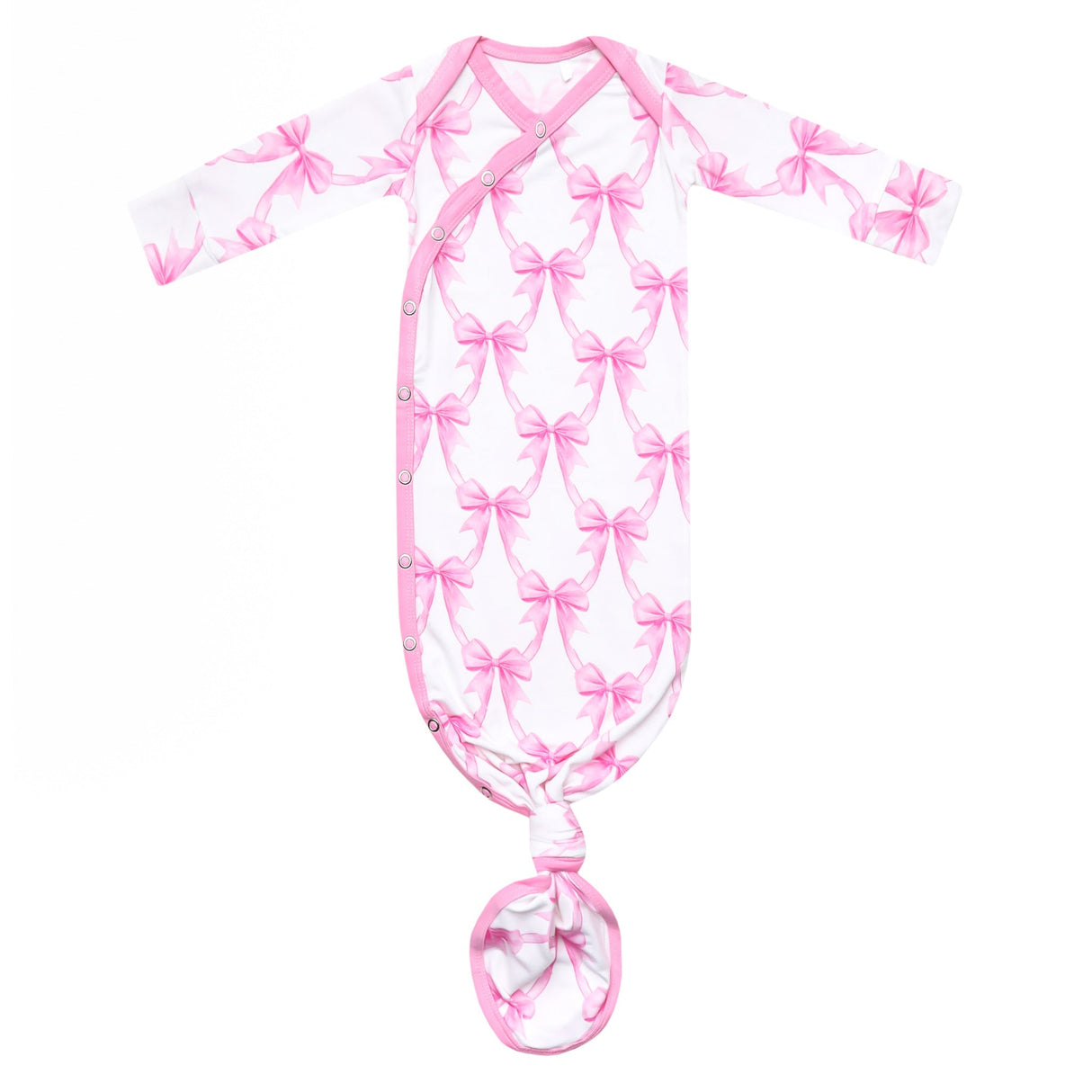 Bamboo Newborn Knotted Gown- Bow My Gosh by Copper Pearl