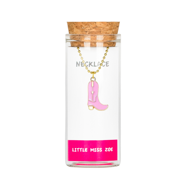 Cowgirl Boot Necklace in a Bottle by Little Miss Zoe