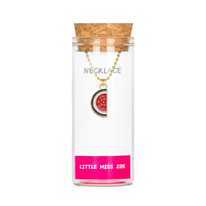 Necklace in a Bottle - Watermelon by Little Miss Zoe