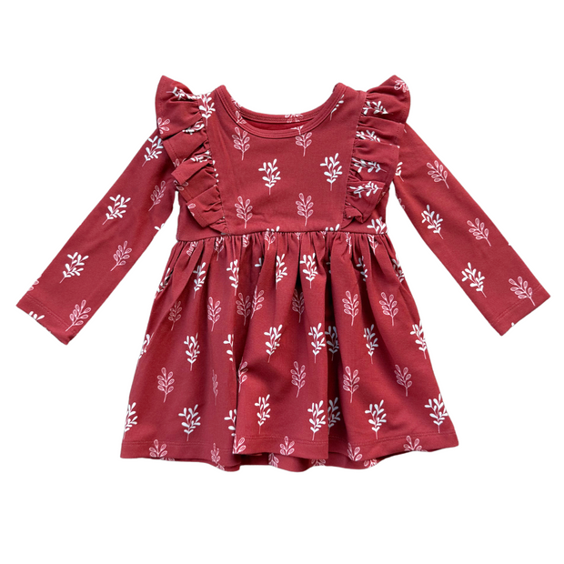 Long Sleeve Ruffle Dress- Holly by Babysprouts