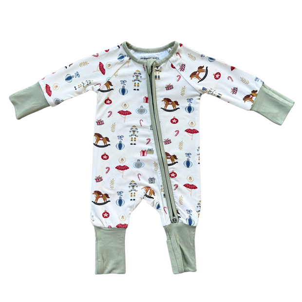 Long Sleeve Zip Romper- Nutcracker by Babysprouts