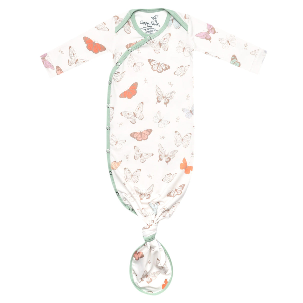 Newborn Knotted Gown in Luna by Copper Pearl