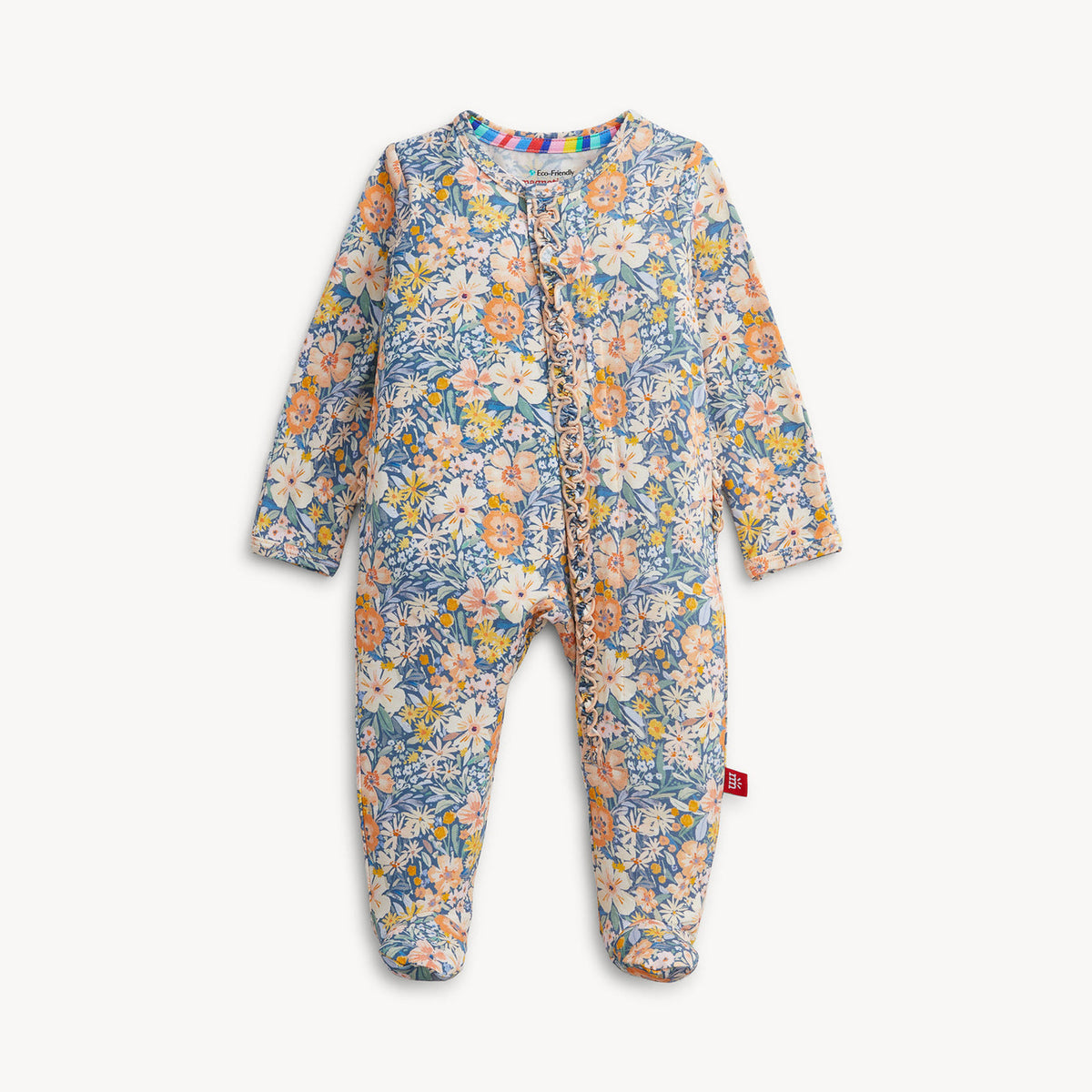 Modal Ruffle Footie- Flora by Magnetic Me