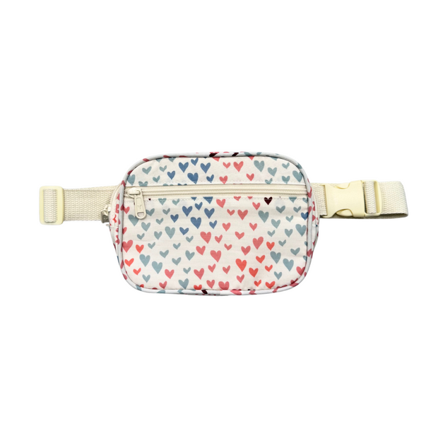 Mini Belt Bag- Rainbow Hearts by Babysprouts