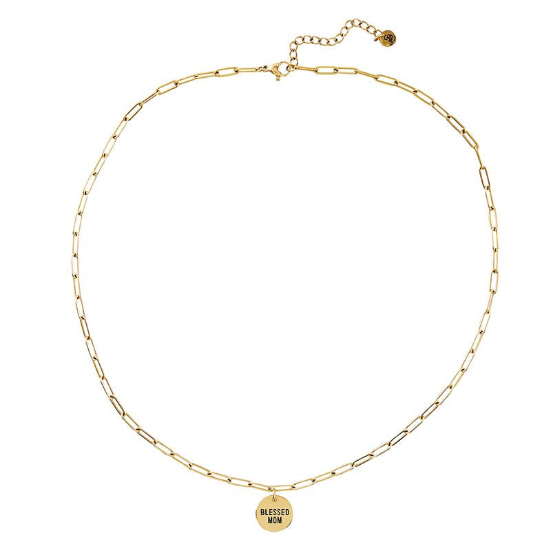 Link Necklace Jewelry- Blessed Mom by Stephan Baby