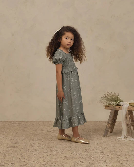 Maggie Dress || Eucalyptus French Floral by Noralee