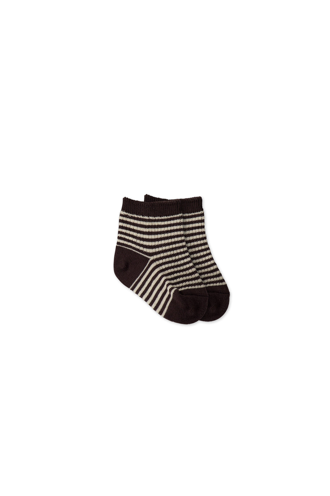 Narrow Stripe Crew Socks - Wolf/Soft Clay by Jamie Kay