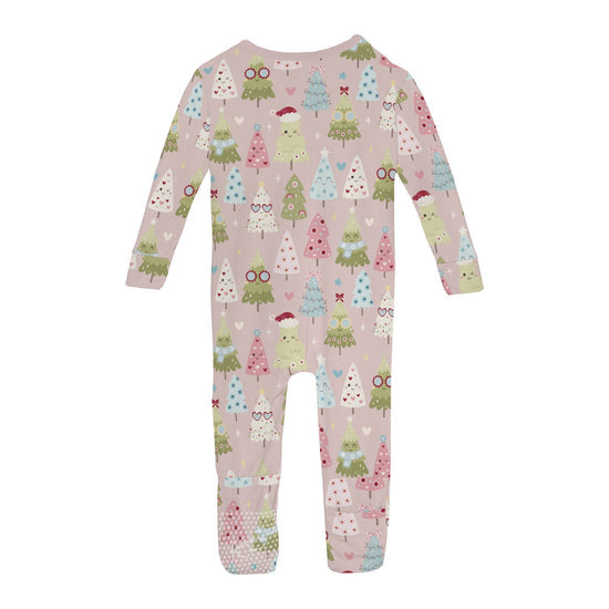 Print Convertible Coverall- Baby Rose Cute Trees by Kickee Pants