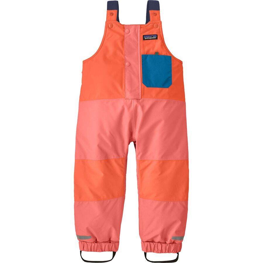 Baby Snow Pile Bibs- Orange Peel by Patagonia
