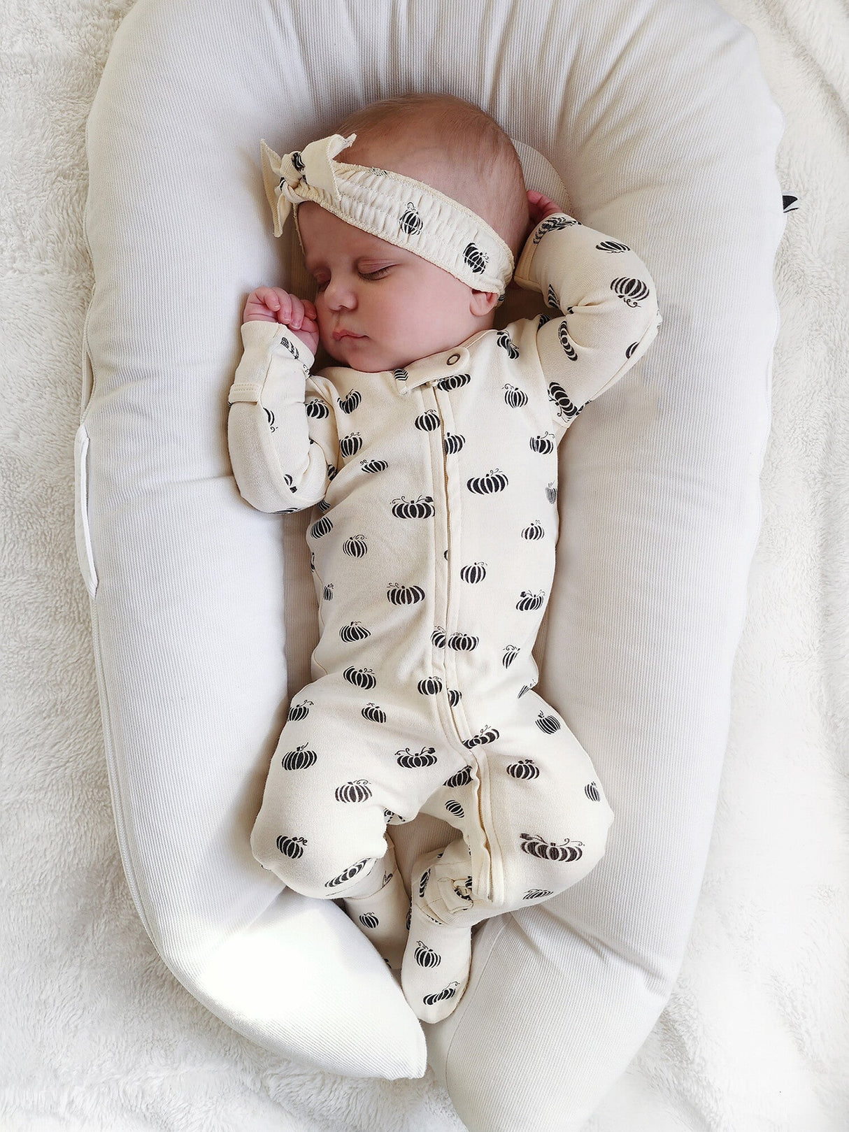 Organic 2-Way Zipper Footie in Enchanted Pumpkins by L'ovedbaby