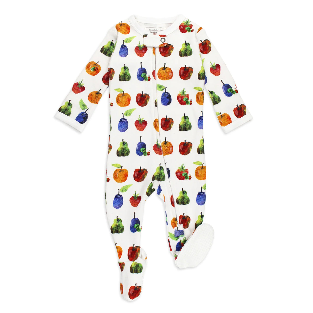 Organic 2-Way Zipper Footie in Fruit by L'ovedbaby