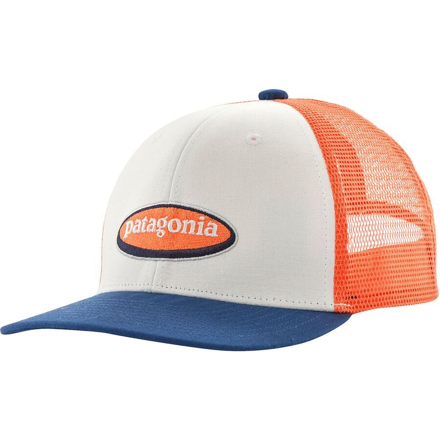 Kids' Trucker Hat- Oval Logo: Birch White by Patagonia