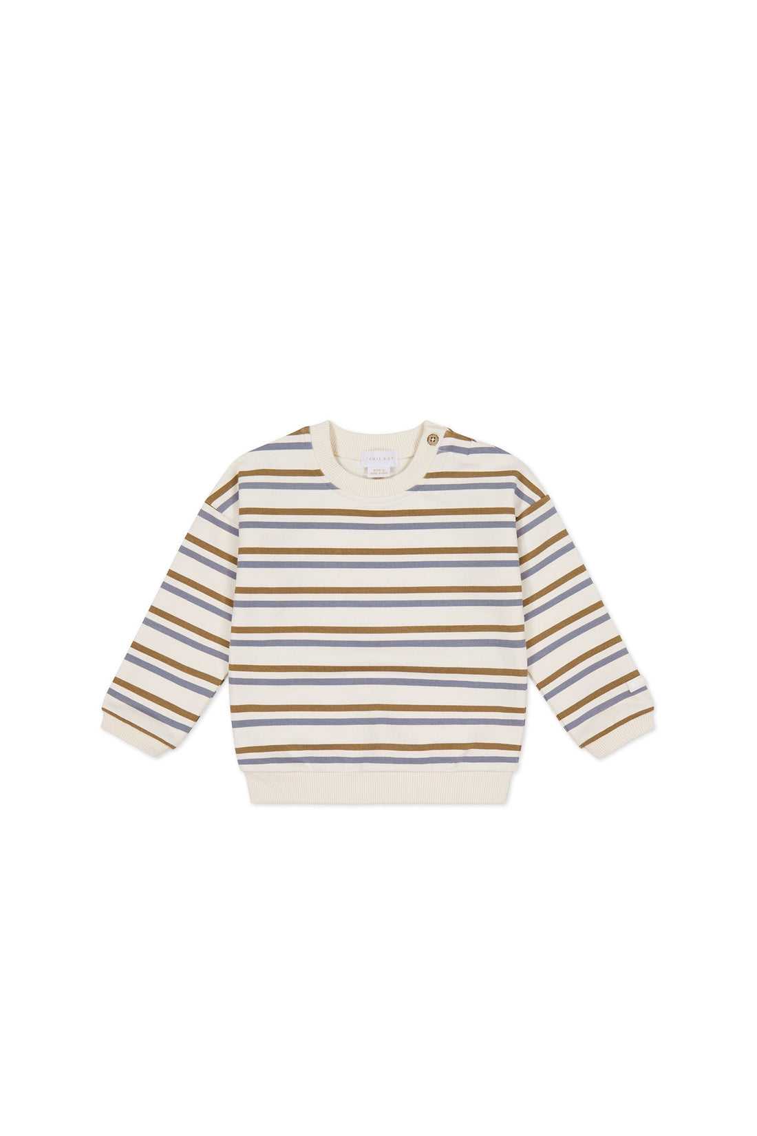 Organic Cotton Damien Sweatshirt - Hudson Stripe Tiger by Jamie Kay