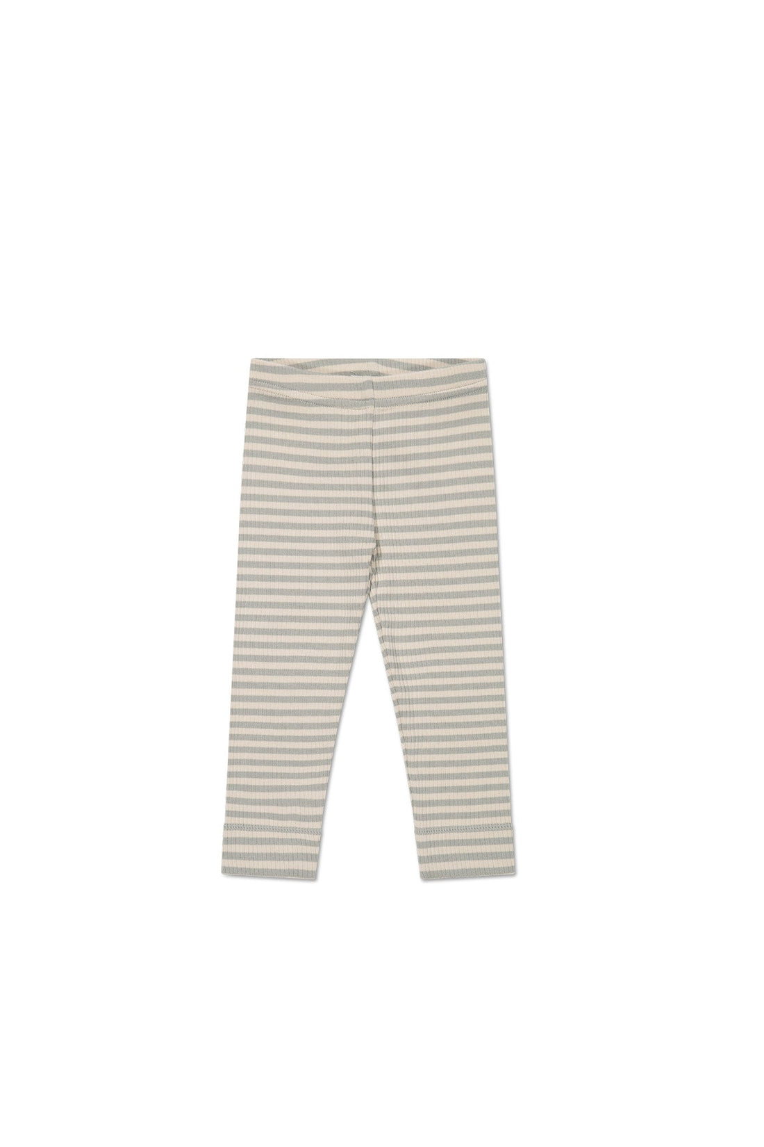 Organic Cotton Modal Everyday Legging - Narrow Stripe Willow/Soft Clay by Jamie Kay