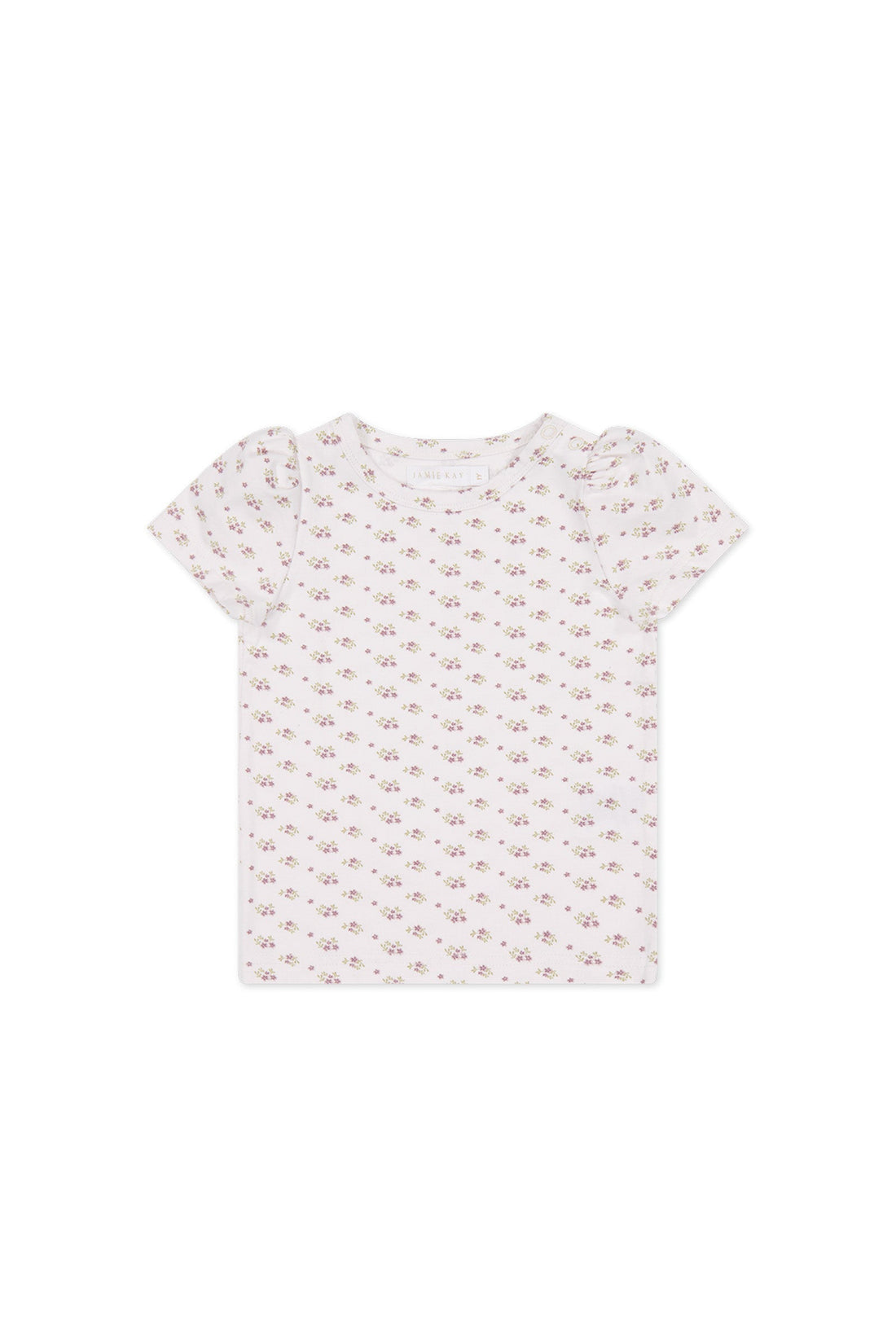 Organic Cotton Tasha Top - Rose Floral Pink by Jamie Kay