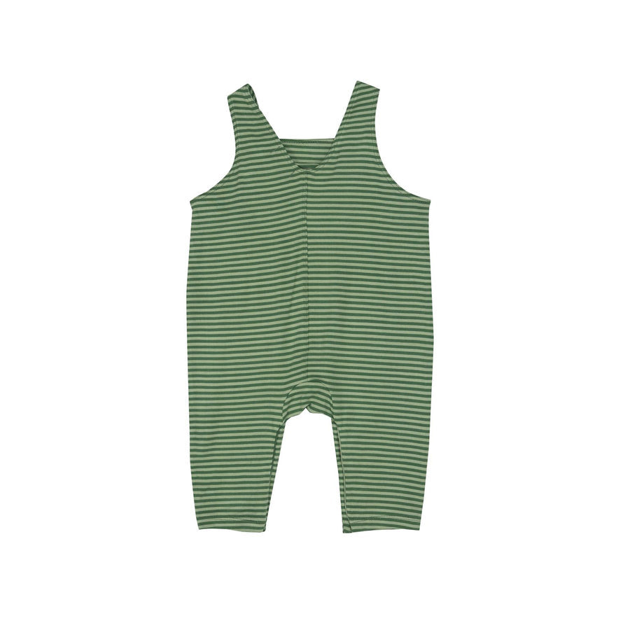 Overalls in Green Stripe by Angel Dear