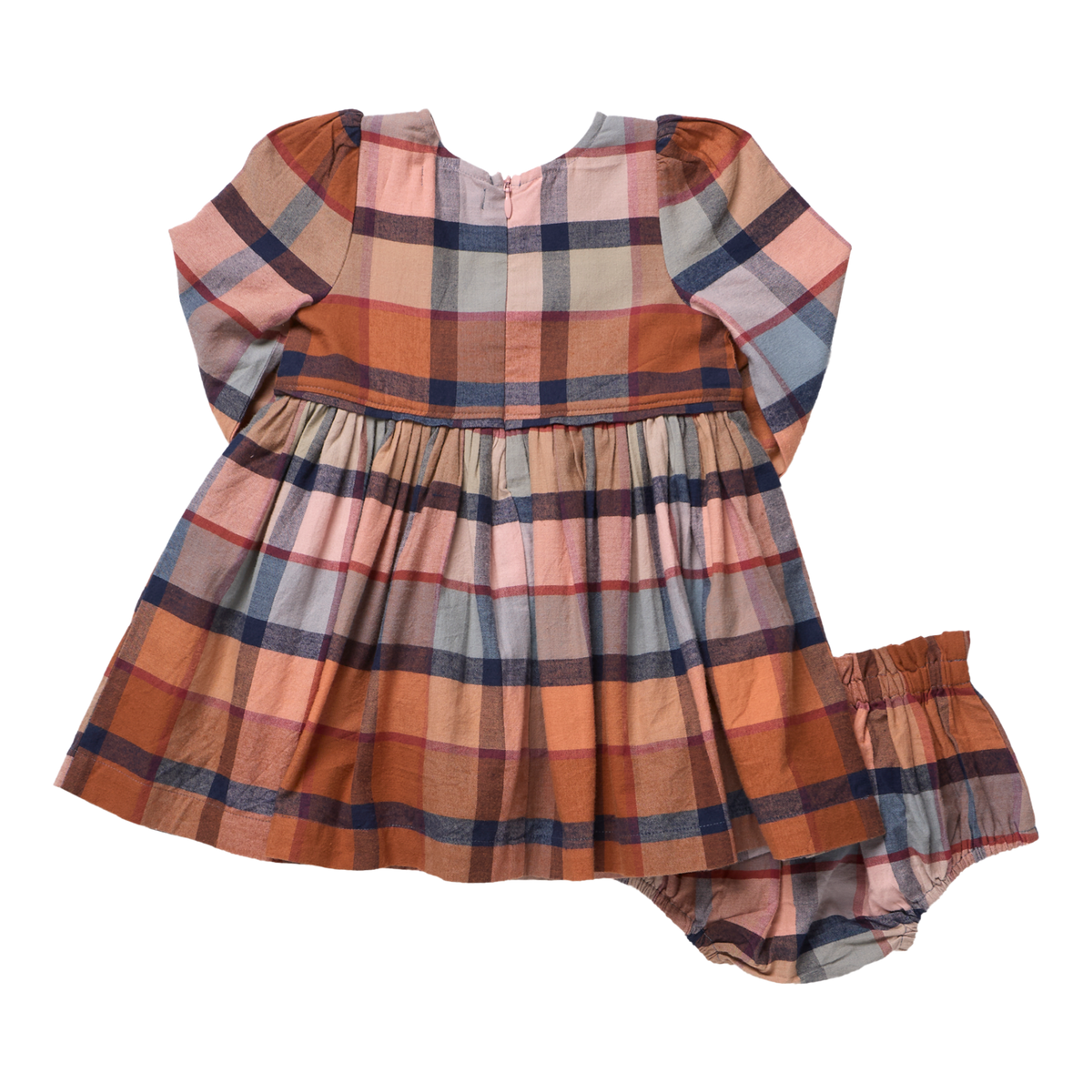 Baby Girls Mae Dress Set- Hayride Plaid by Pink Chicken
