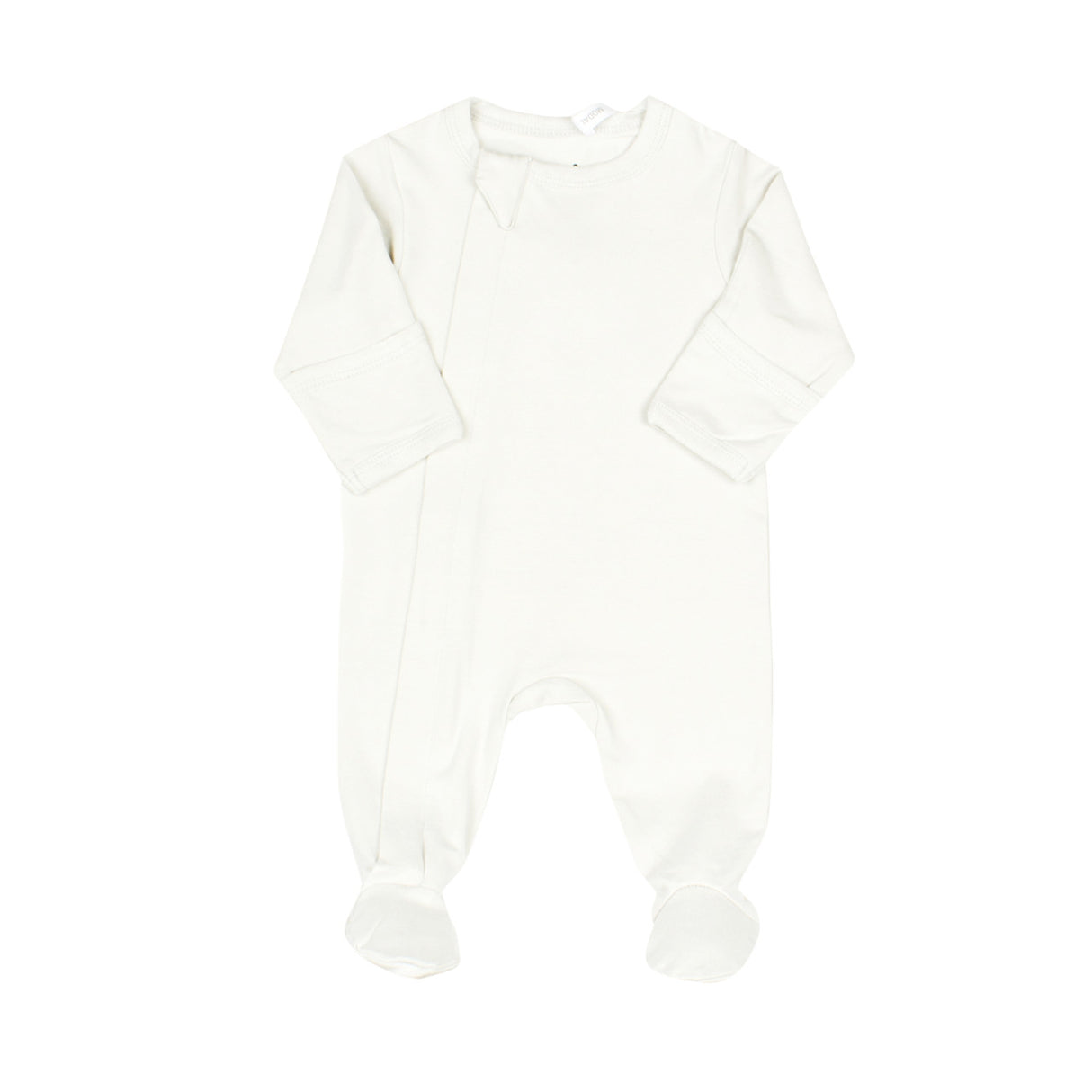 Infant Neutral Modal Zipper Footie- Cream by Coccoli