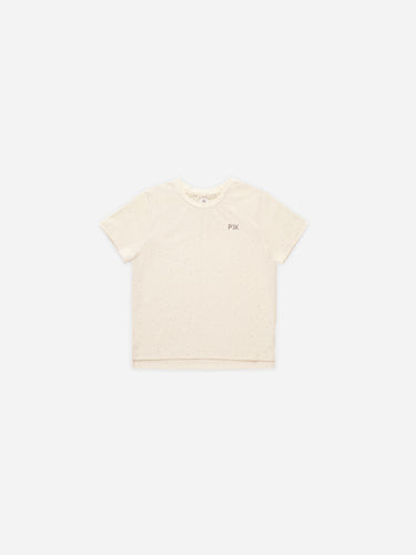 cove essential tee || natural speckle by PLAY X PLAY