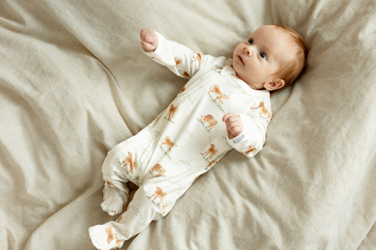 Modal Zipper Footie- Cows by Coccoli