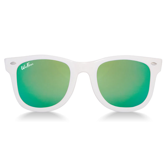 Polarized WeeFarers- White w/ Sea Green by WeeStyle co.