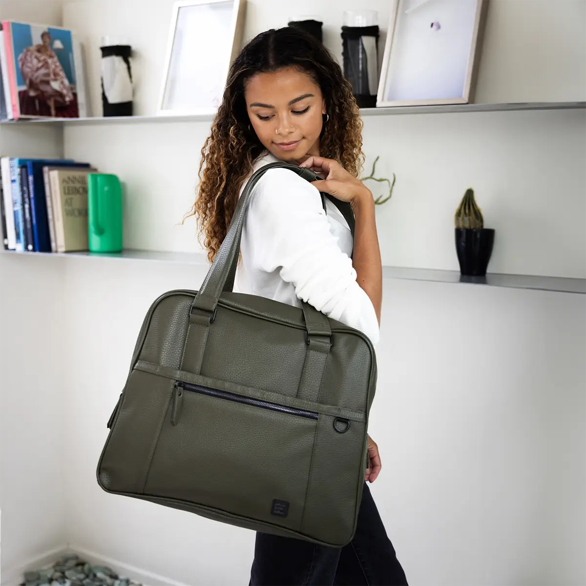 2-in-1 Provisions Tote in Olive by Petunia Pickle Bottom