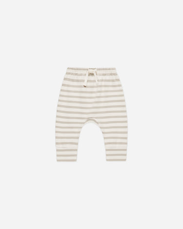 Drawstring Pant || Grey Stripe by Quincy Mae